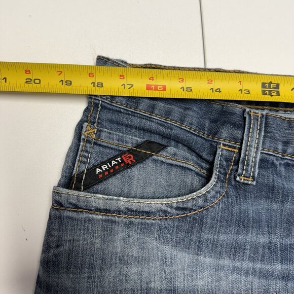 Ariat M4 FR Relaxed Boot Cut Jeans Mens 36x30 Blue Workwear Western Cowboy - Picture 13 of 16